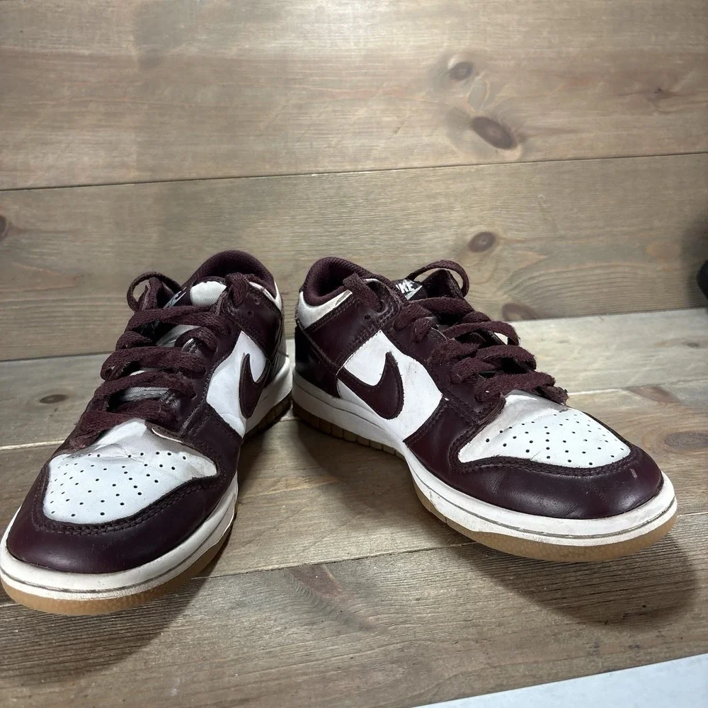 nike dunk low kids youth size 4.5 Y shoes maroon comfort athletic sneakers